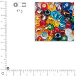Rocailles intérieur argenté - Assortiment - Ø 4 mm x 17 g