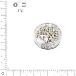 Perles de rocailles Metallic dépoli Ø 4 mm x 17g - Blanc