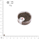 Perles de rocailles Metallic dépoli Ø 4 mm x 17g - Anthracite