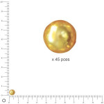 Perles Renaissance - Jaune soleil - Ø 6 mm x 45 pces
