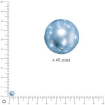 Perles Renaissance - Bleu clair - Ø 6 mm x 45 pces