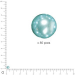 Perles Renaissance - Turquoise - Ø 6 mm x 45 pces