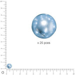 Perles Renaissance - Bleu clair - Ø 8 mm x 25 pces