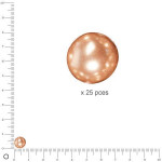 Perles Renaissance - Cachemire - Ø 8 mm x 25 pces