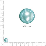 Perles Renaissance - Turquoise - Ø 10 mm x 35 pces
