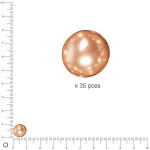 Perles Renaissance - Cachemire - Ø 10 mm x 35 pces