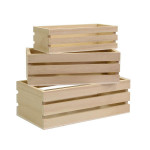 Casiers en bois lot de 3 tailles