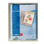 Pochettes transparentes perforées Lisses en polypropylène par 50