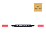 Marqueur double-pointe à encre à base d'alcool Créamarker - 31 - Jaune Sombre