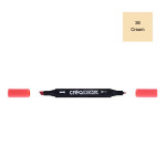 Marqueur double-pointe à encre à base d'alcool Créamarker - 36 - Creme