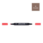 Marqueur double-pointe à encre à base d'alcool Créamarker - 92 - Chocolat