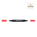 Marqueur double-pointe à encre à base d'alcool Créamarker - 29 - Bareley Beige