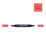 Marqueur double-pointe à encre à base d'alcool Créamarker - 14 - Vermillon