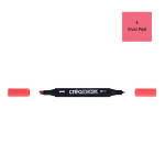 Marqueur double-pointe à encre à base d'alcool Créamarker - 4 - Rouge Vif