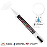 Marqueur PC-3M pointe conique fine - Blanc