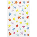Autocollants relief Etoiles colorées
