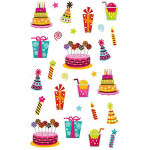 Autocollants relief Anniversaire