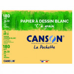 Canson C à GRAIN, Grain Fin 180g/m², pochette - 21 x 29,7 cm (A4)
