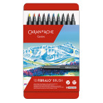 Feutre aquarellable pinceau Fibralo Boîte métal 10 pièces